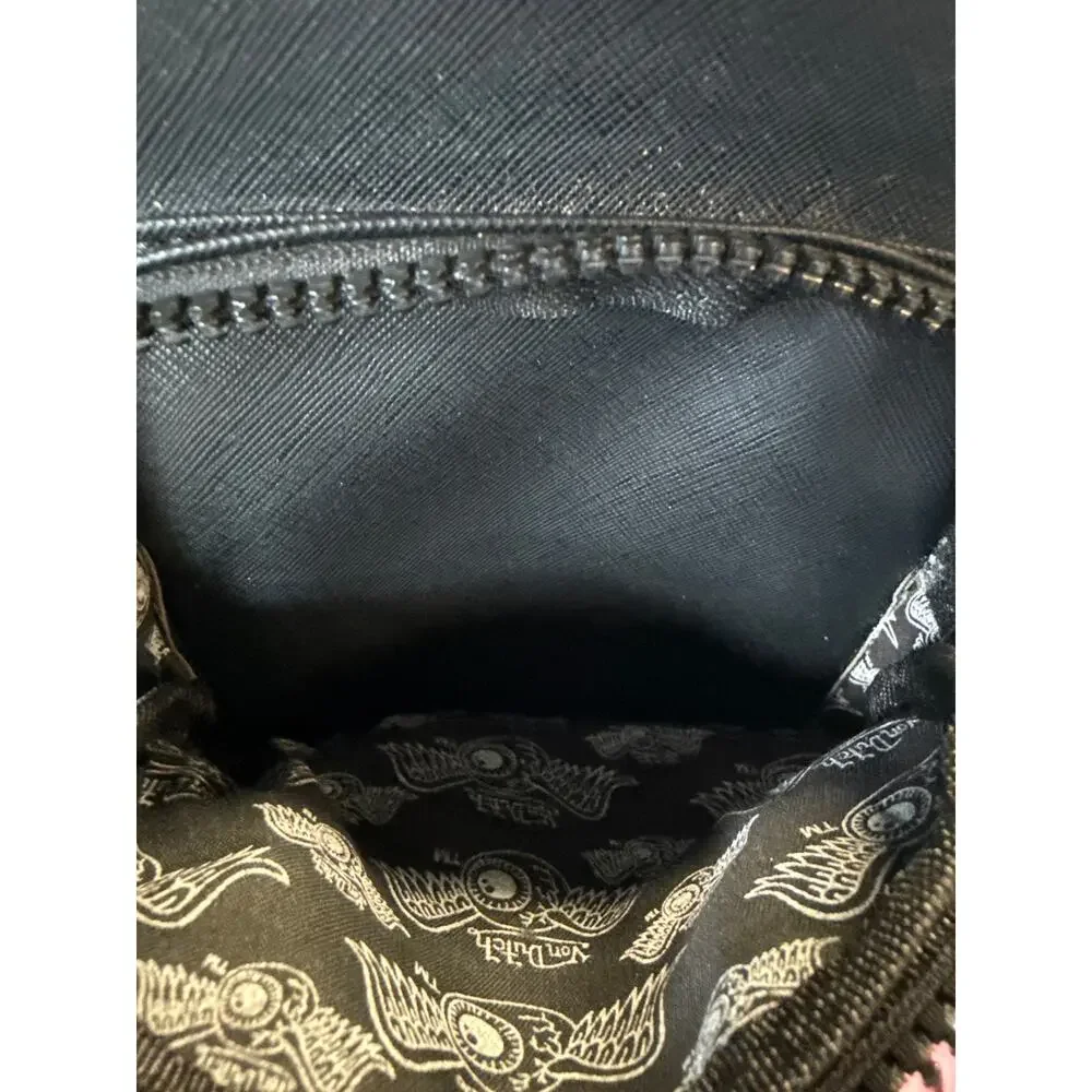 Von Dutch Black White & Flying Eye Logo Crossbody Sling Bag ~ Y2K ~ NWOT